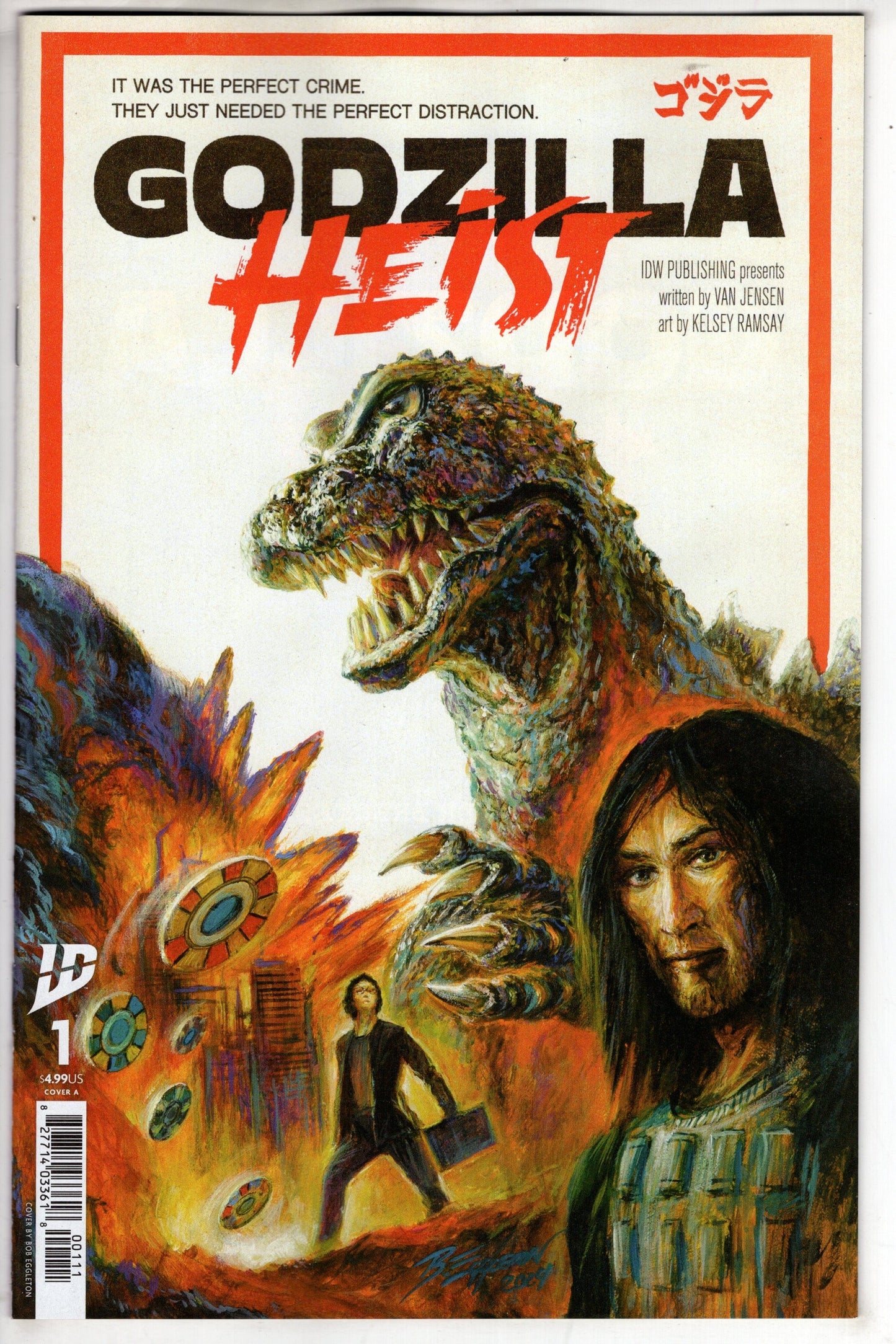 IDW-PRH COMIC BOOK GODZILLA HEIST #1 CVR A EGGLETON