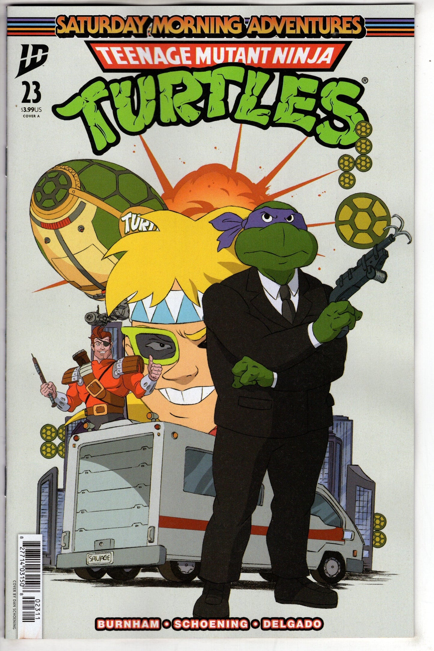 IDW-PRH COMIC BOOK TMNT SATURDAY MORNING ADV #23 CVR A SCHOENING