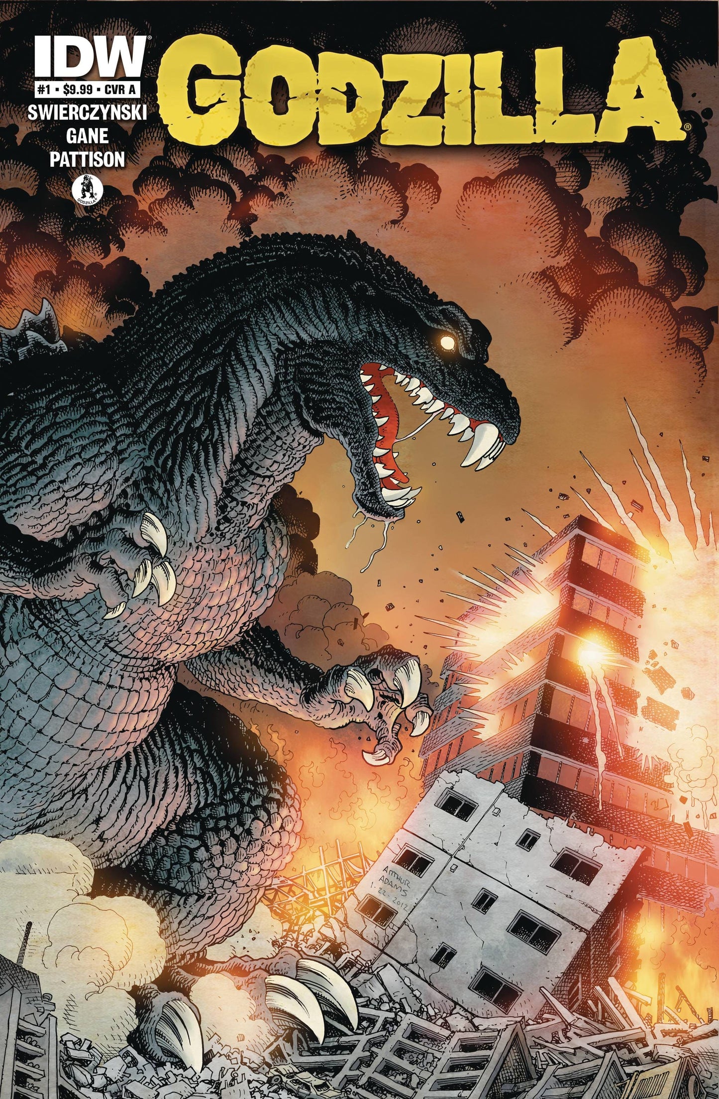 IDW Publishing COMIC BOOK Godzilla 70th Anniversary Foil Classics: Godzilla #1 Cover A (Adams)