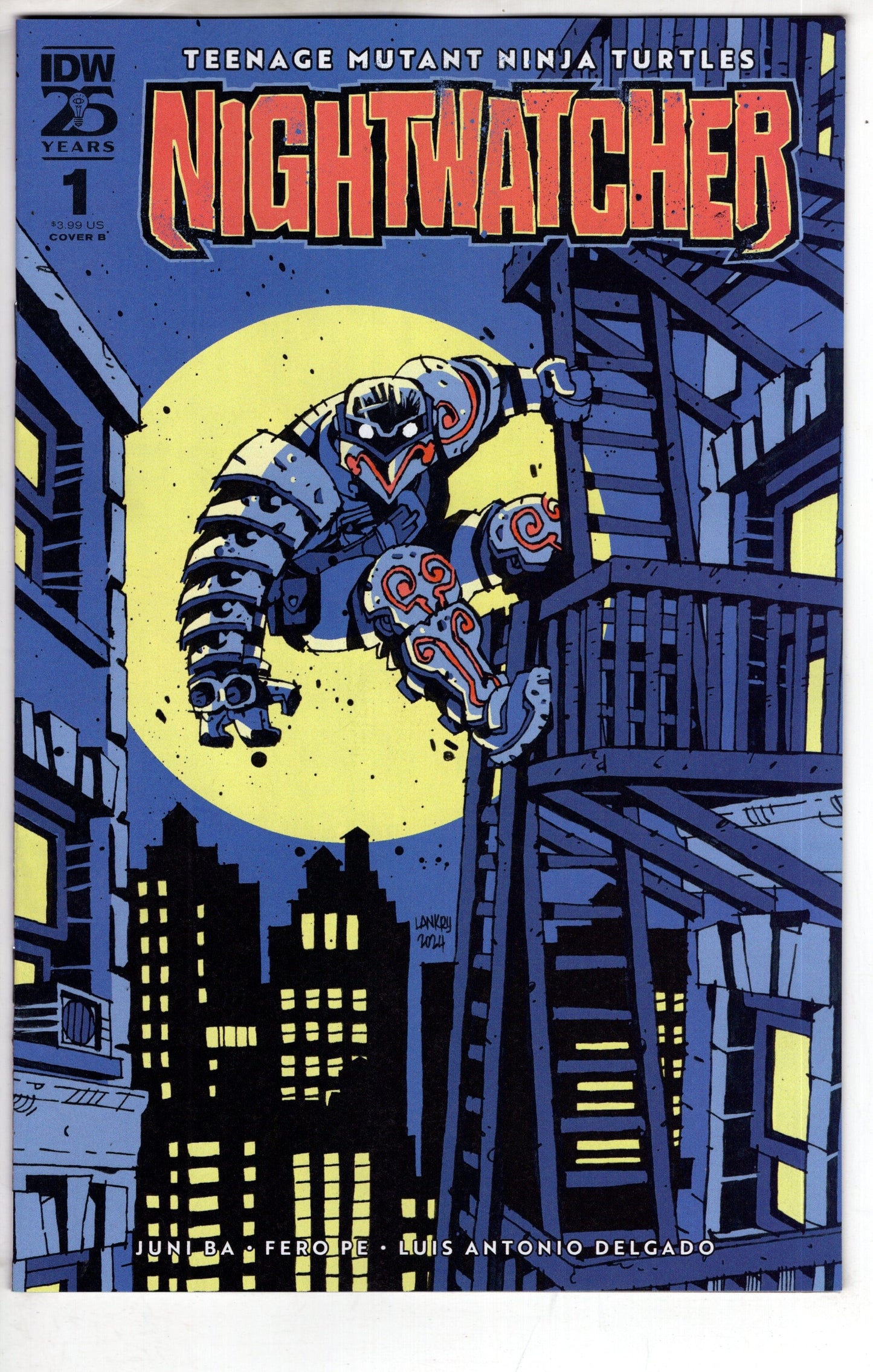IDW PUBLISHING COMIC BOOK TEENAGE MUTANT NINJA TURTLES NIGHTWATCHER #1 CVR B LANKRY
