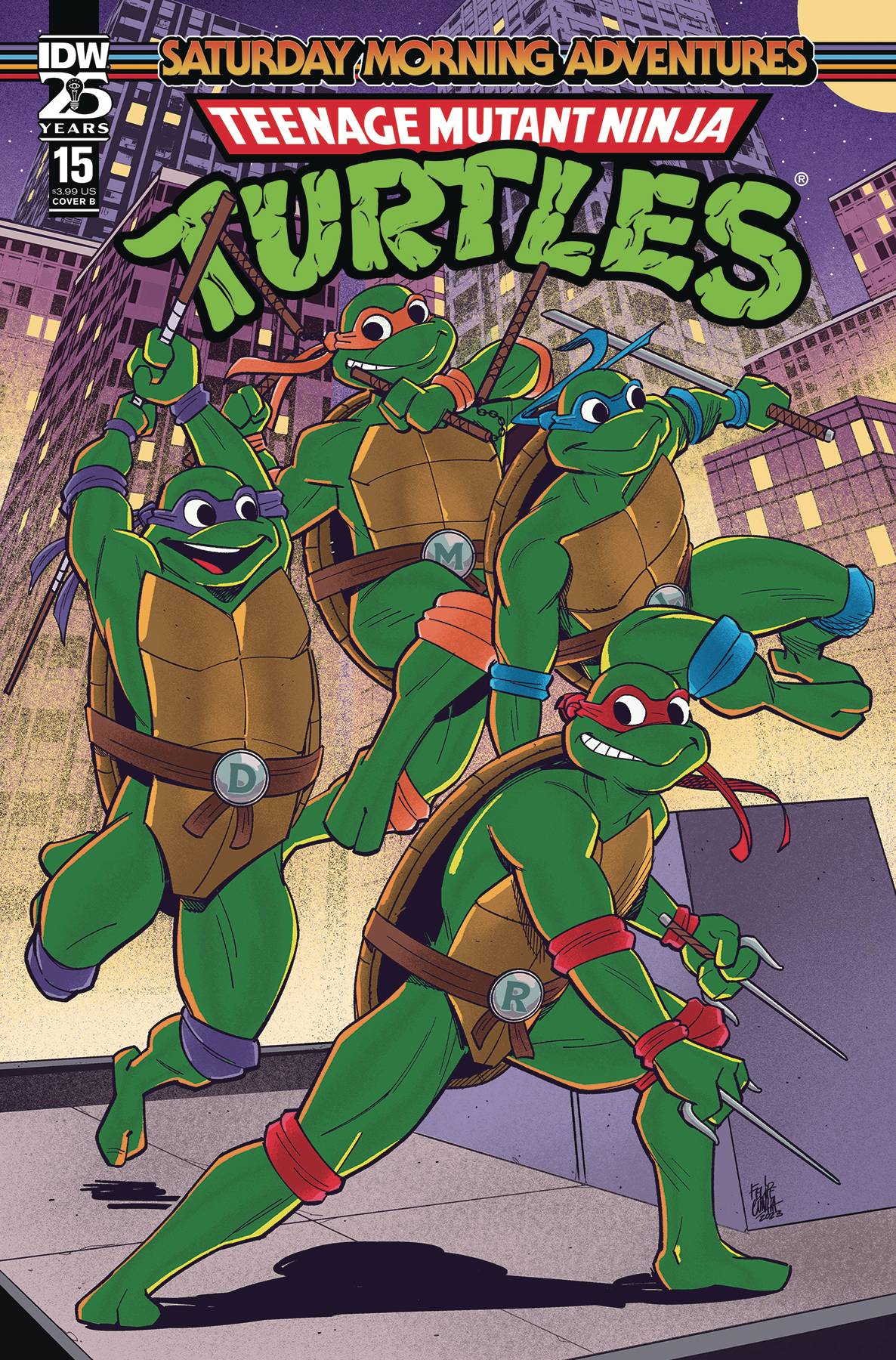 IDW PUBLISHING COMIC BOOK TMNT SATURDAY MORNING ADV 2023 #15 CVR B CUNHA