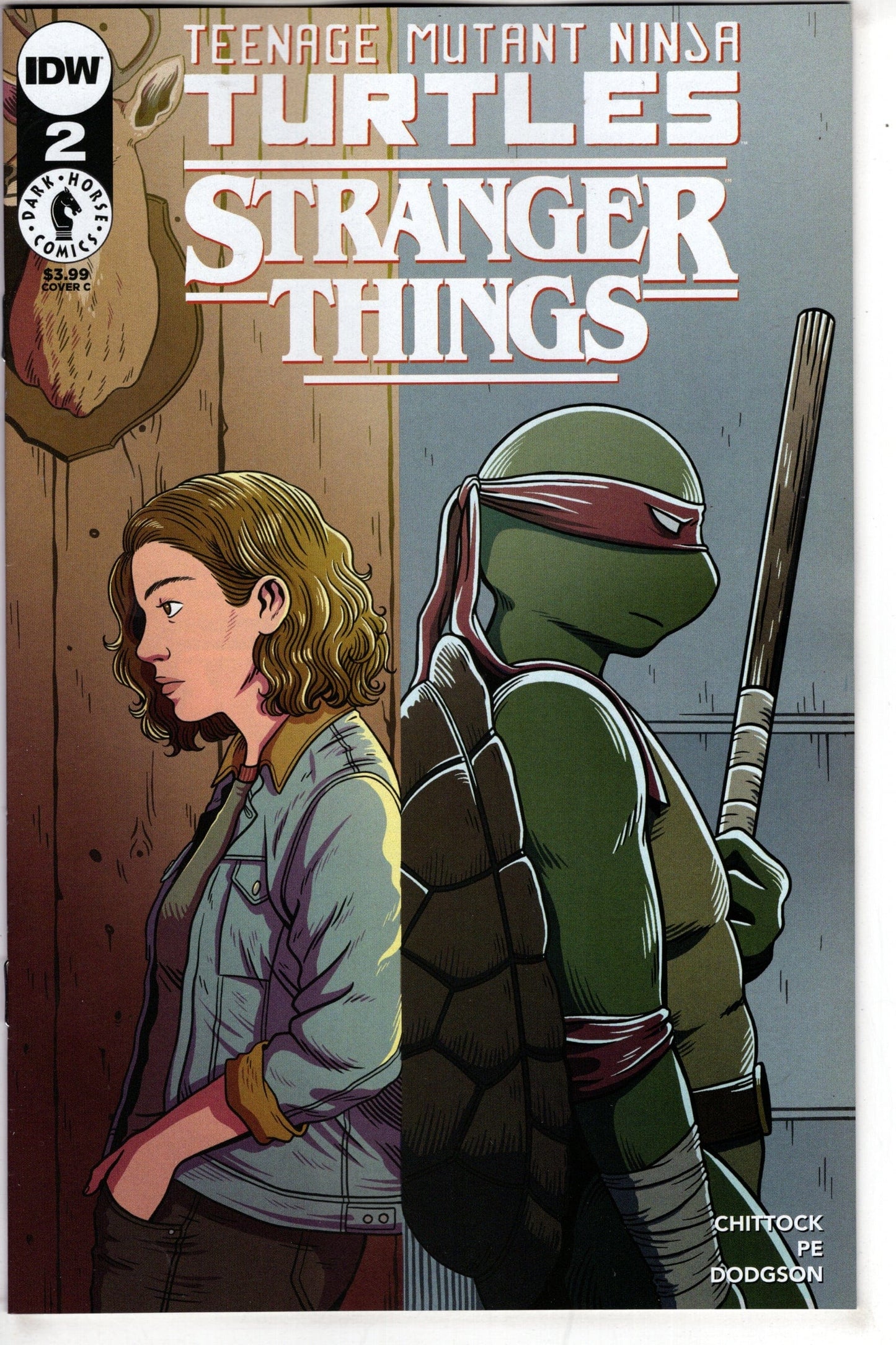 IDW PUBLISHING COMIC BOOK TMNT X STRANGER THINGS #2 CVR C WOODALL