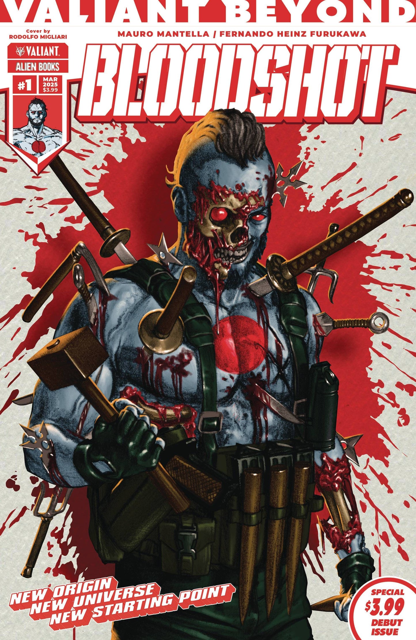 IDW Publishing COMIC BOOK Valiant Beyond: Bloodshot #1 Cover A (Migliari)