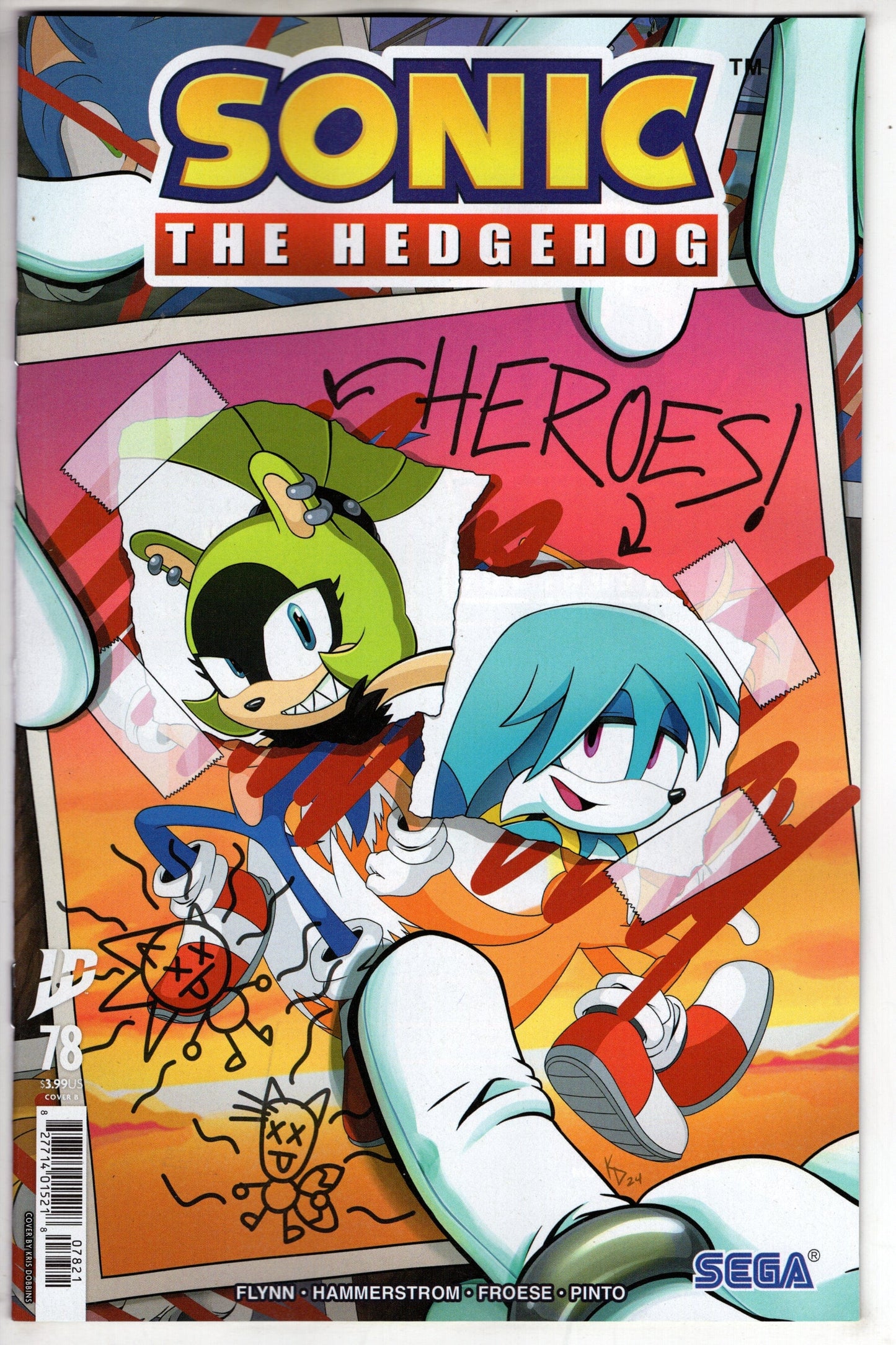 IDW Publishing COMIC BOOKS Sonic the Hedgehog #78 Variant B (Dobbins)
