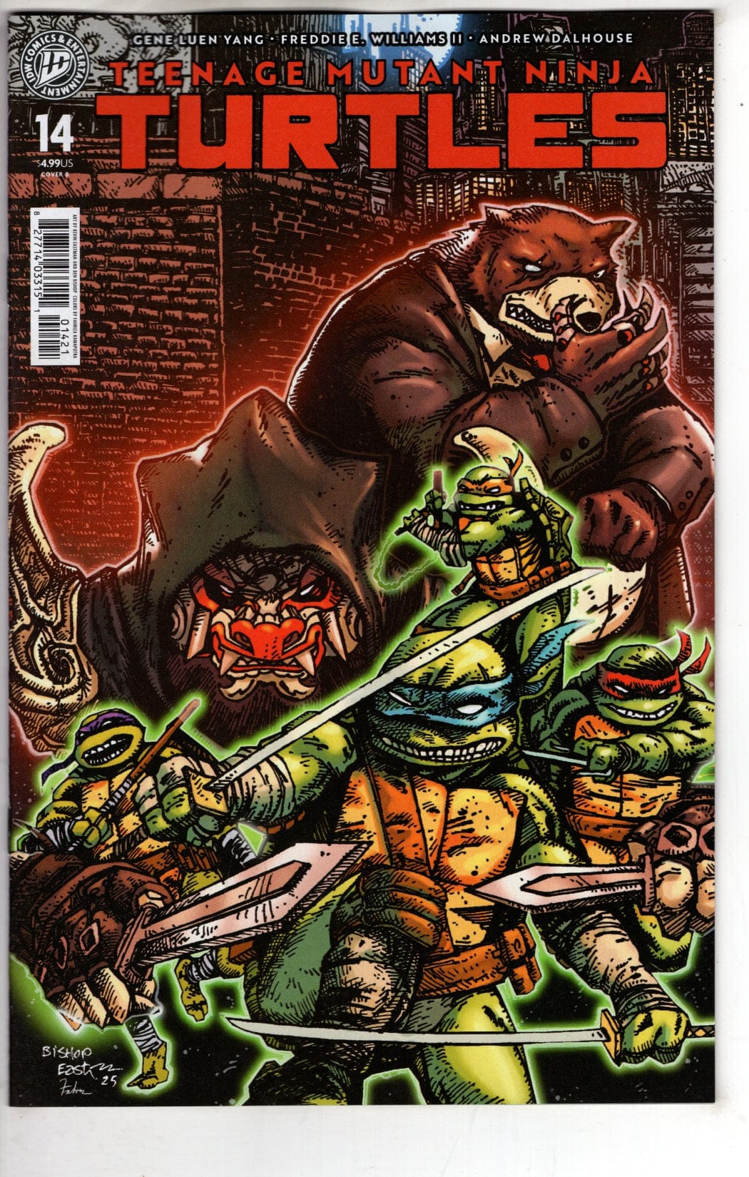 IDW Publishing NEW THIS WEEK Teenage Mutant Ninja Turtles #14 Variant B (Eastman & Bishop) (VF/NM)