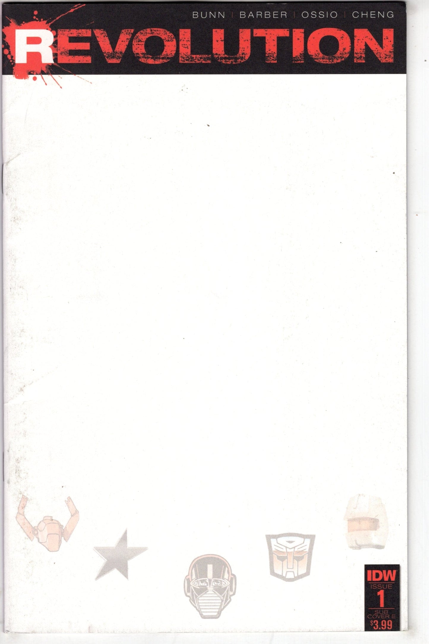 IDW PUBLISHING REVOLUTION #1 (OF 5) BLANK SKETCH CVR