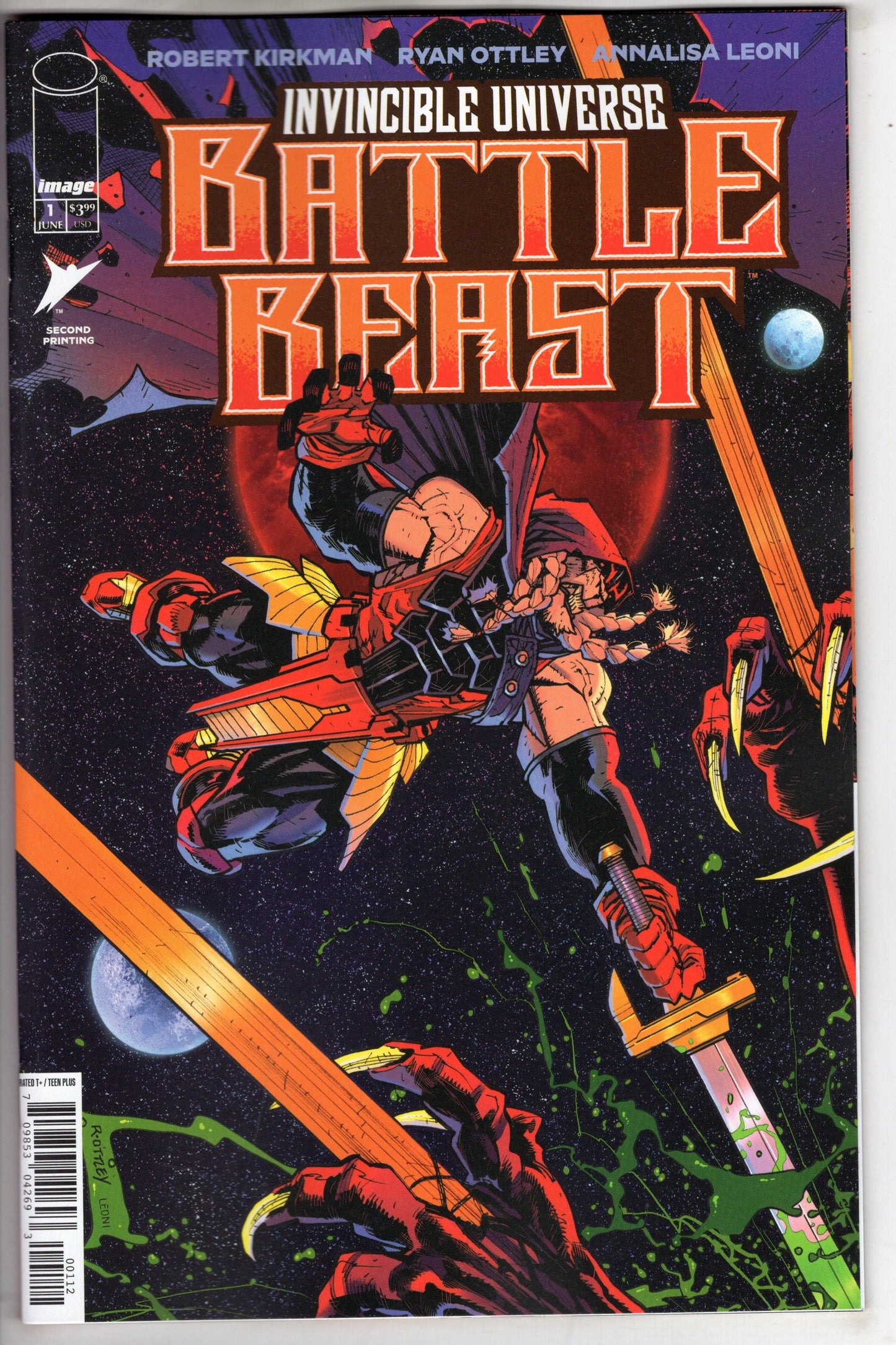 IMAGE COMIC BOOK INVINCIBLE UNIVERSE BATTLE BEAST #1 2ND PTG CVR A OTTLEY