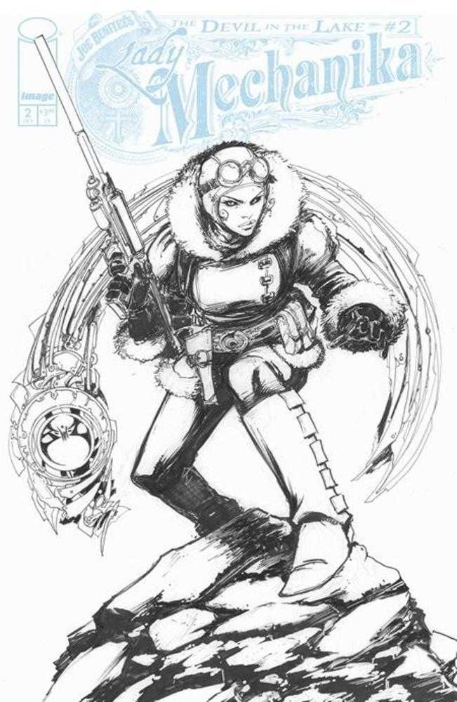 IMAGE COMIC BOOK Lady Mechanika The Devil In The Lake #2 (Of 4) Cover C 1 in 10 Joe Benitez Black & White Variant