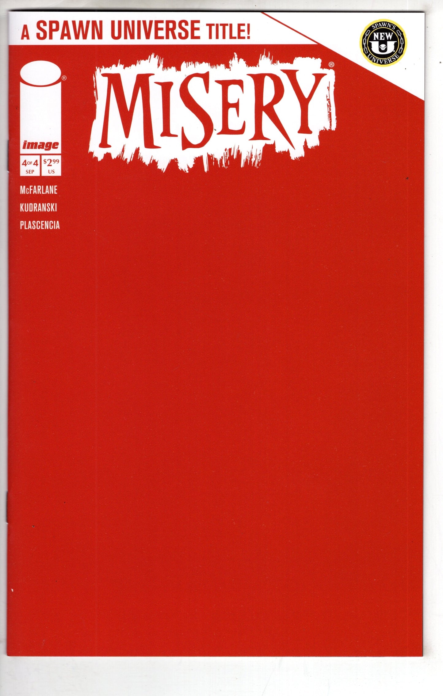 IMAGE COMIC BOOK Spawn Misery #4 (Of 4) Cover B Blank Sketch Variant