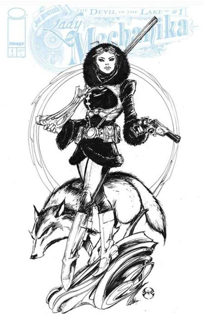 IMAGE COMIC BOOKS Lady Mechanika The Devil In The Lake #1 (Of 4) Cover C 1 in 10 Joe Benitez Black & White Variant