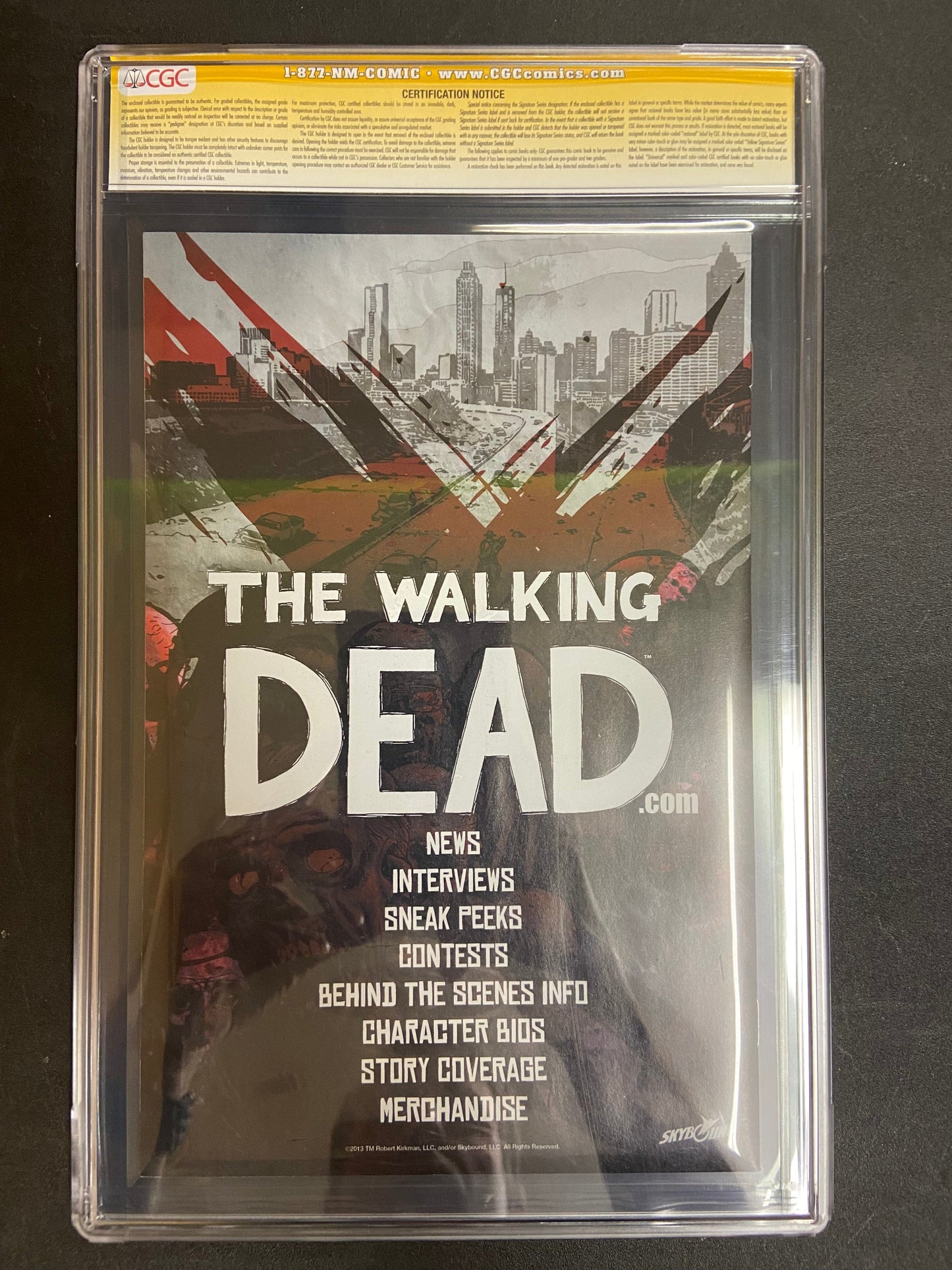 Image Comics CGC Walking Dead #1 WW Des Moines ED CGC 9.8 Signed by Phil Hester and Eric Gapstur