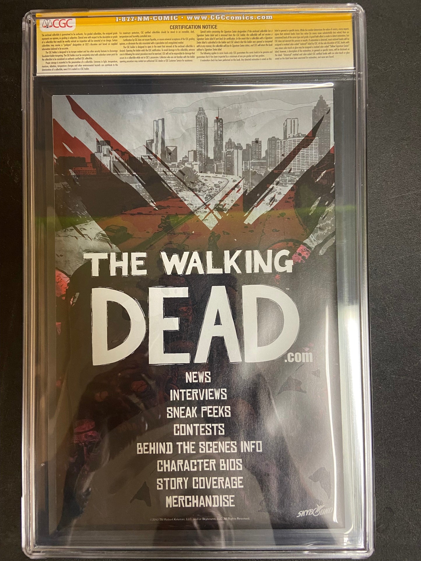 Image Comics CGC Walking Dead #1 WW Des Moines ED CGC 9.8 Signed by Phil Hester and Eric Gapstur