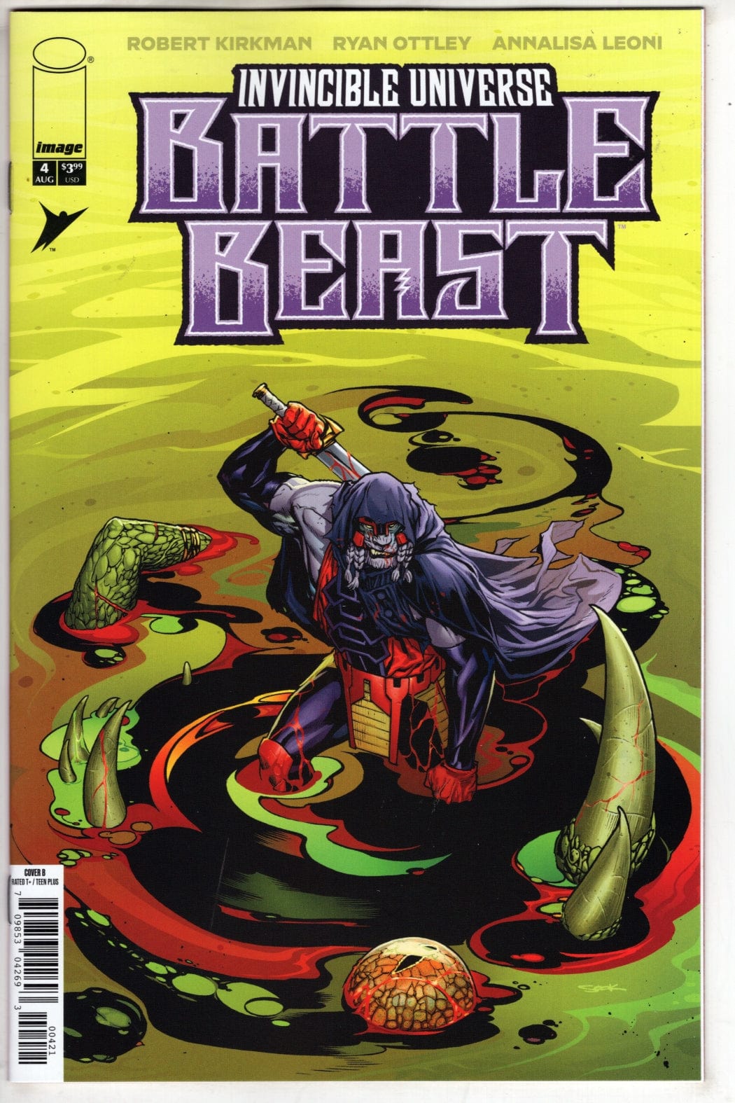 Image Comics COMIC BOOK INVINCIBLE UNIVERSE BATTLE BEAST #4 CVR B RYAN SOOK VAR