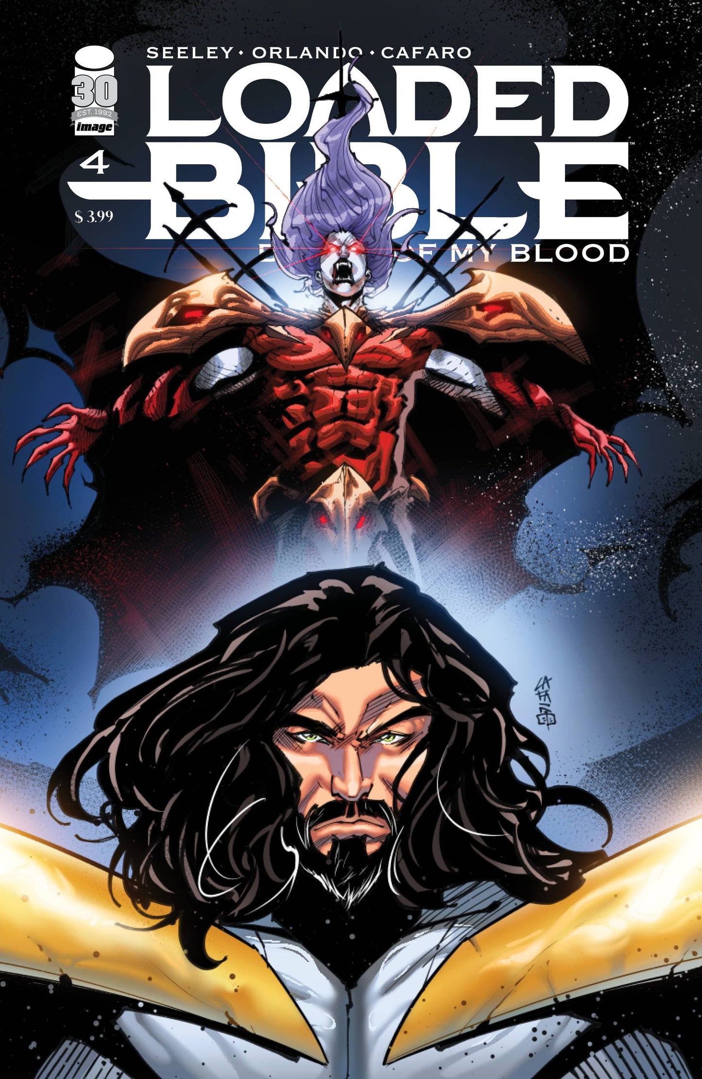 IMAGE COMICS COMIC BOOK LOADED BIBLE BLOOD OF MY BLOOD #4 (OF 6) CVR B CAFARO (MR) (VF/NM)
