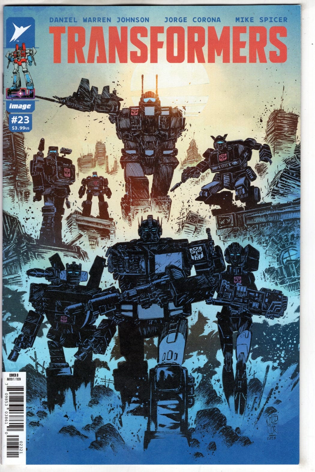 Image Comics COMIC BOOK TRANSFORMERS #23 CVR B JORGE CORONA & MIKE SPICER VAR
