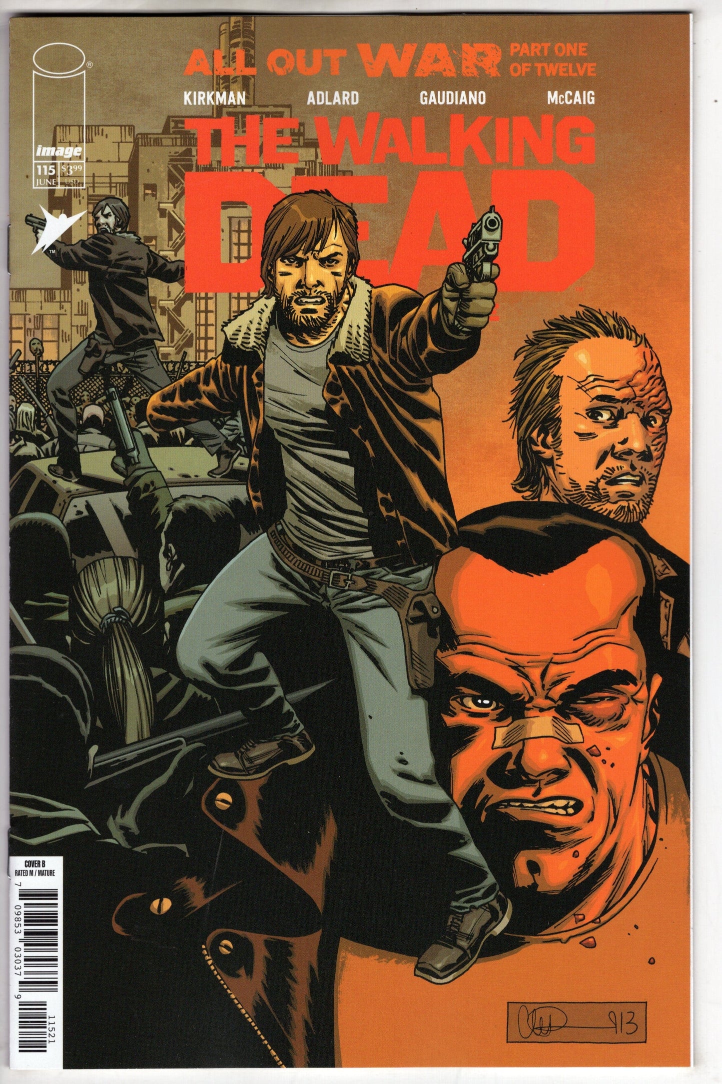 Image Comics COMIC BOOK WALKING DEAD DELUXE #115 CVR B CHARLIE ADLARD & DAVE MCCAIG VAR (MR)