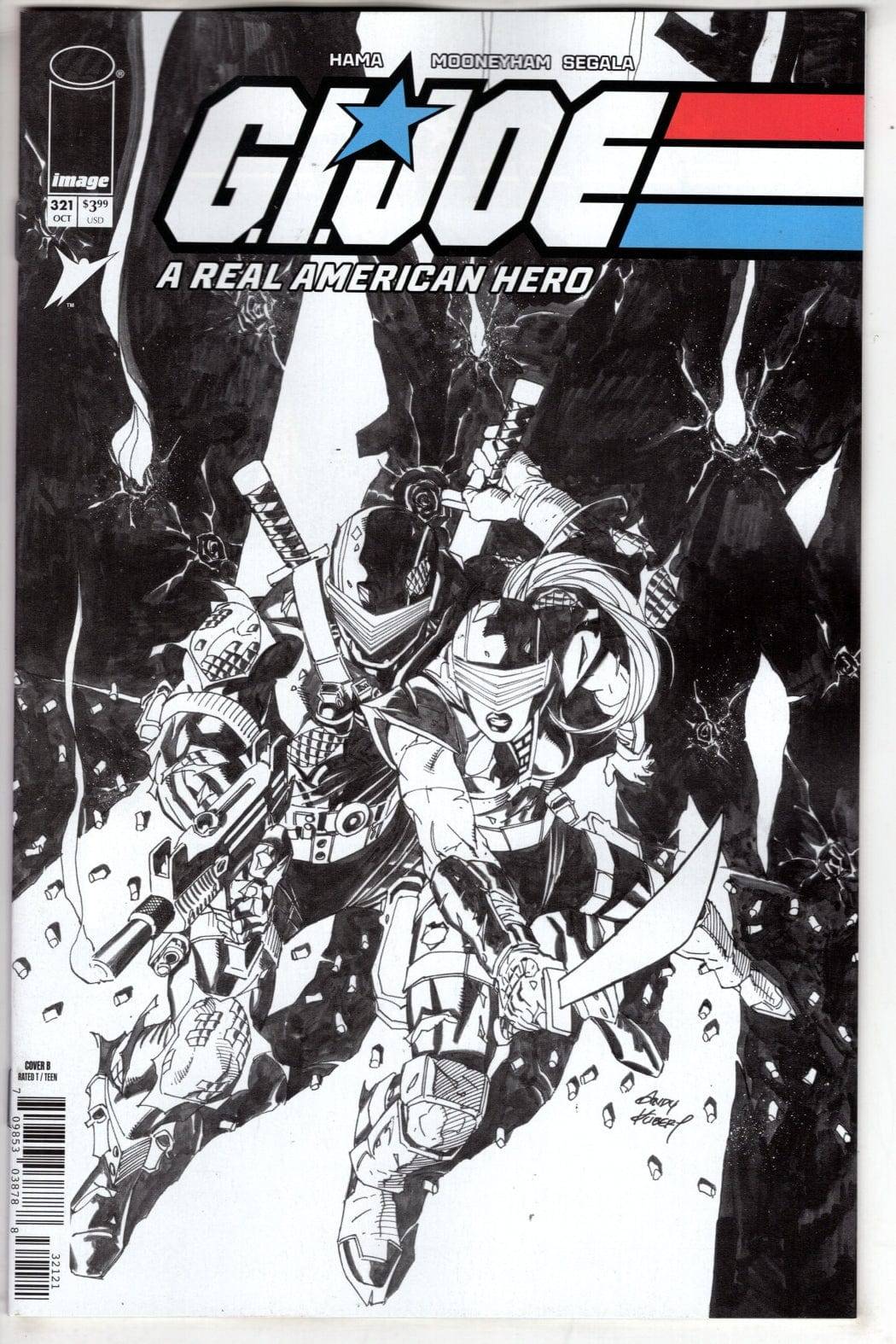 Image Comics NEW THIS WEEK GI JOE A REAL AMERICAN HERO #321 CVR B ANDY KUBERT B&W VAR