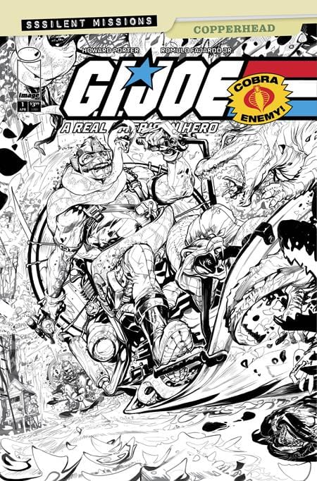 Image Comics NEW THIS WEEK GI JOE A REAL AMERICAN HERO SSSILENT MISSIONS COPPERHEAD #1 (ONE SHOT) CVR C INC 1:10 HOWARD PORTER B&W VAR (VF/NM)