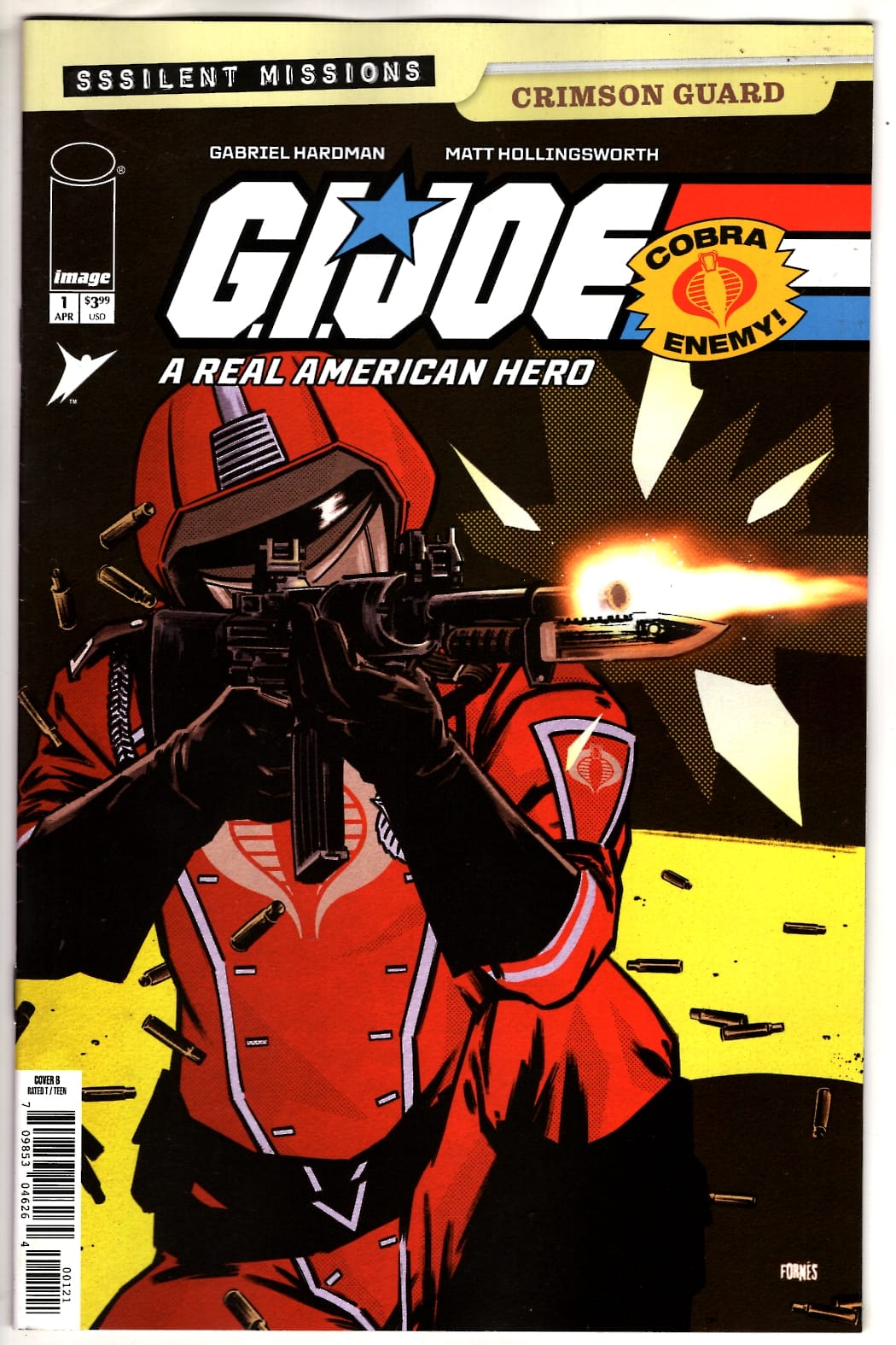 Image Comics NEW THIS WEEK GI JOE A REAL AMERICAN HERO SSSILENT MISSIONS CRIMSON GUARD #1 (ONE SHOT) CVR B JORGE FORNES VAR (VF/NM)