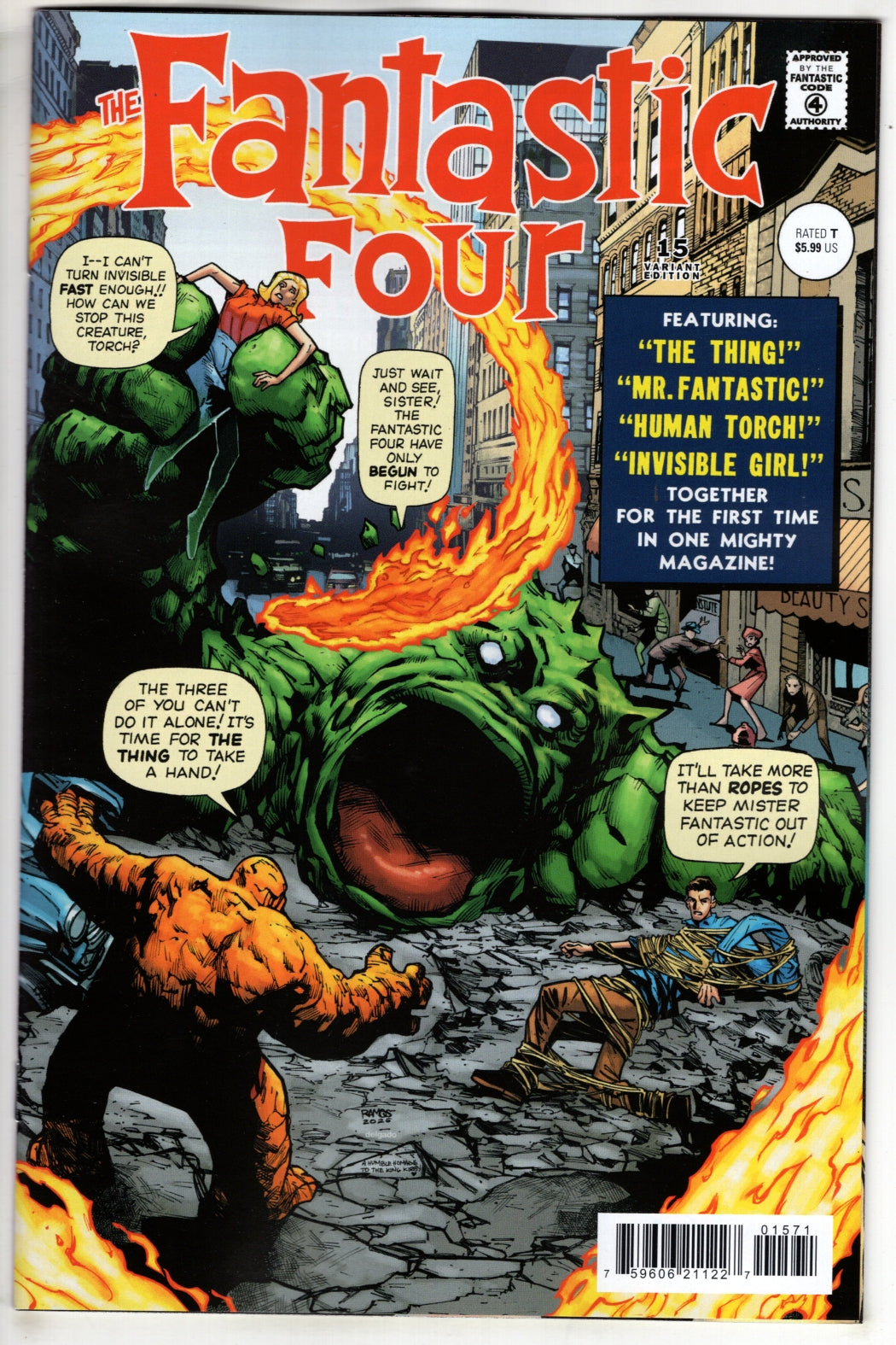 FANTASTIC FOUR #15 HUMBERTO RAMOS HOMAGE VARIANT (VF/NM)