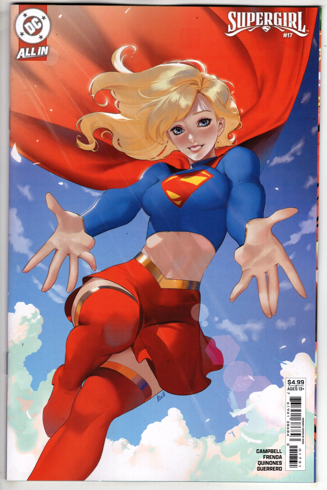 SUPERGIRL #17 CVR C R1C0 CARD STOCK VAR (KINGDOM OF ZOD) (VF/NM)