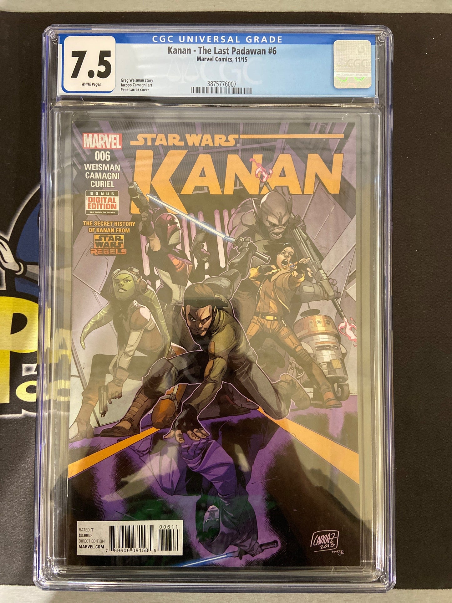 MARVEL CGC KANAN-THE LAST PADAWN #6 CGC 7.5