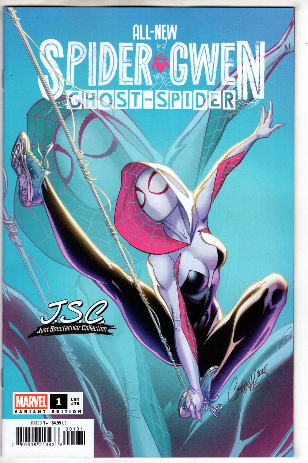 Marvel COMIC BOOK ALL-NEW SPIDER-GWEN: THE GHOST-SPIDER #1 J. SCOTT CAMPBELL VARIANT