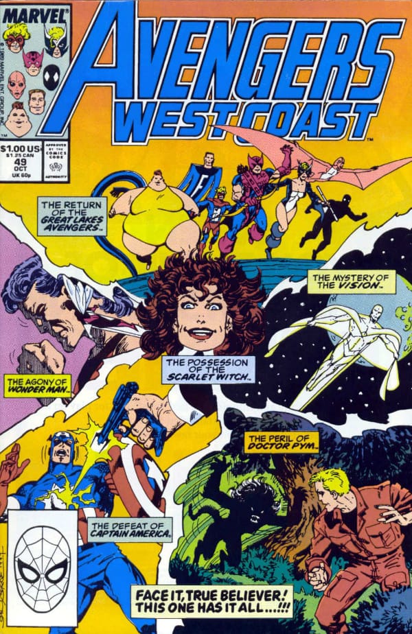 Marvel COMIC BOOK Avengers West Coast #49 - CVR A (VF)