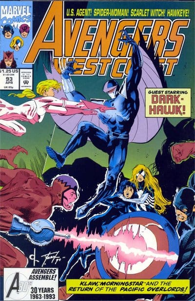 Marvel COMIC BOOK Avengers West Coast #93 - CVR A (VF)