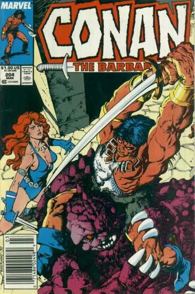 Marvel COMIC BOOK Conan the Barbarian #204 (VF)