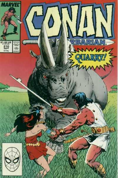Marvel COMIC BOOK Conan the Barbarian #210 (VF)