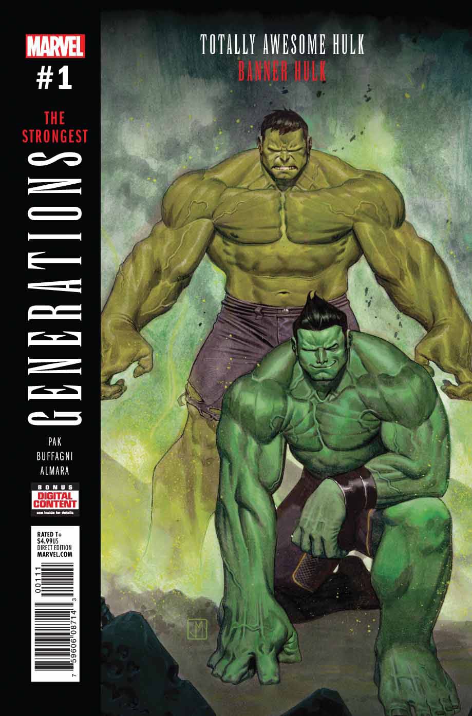 Marvel COMIC BOOK Generations: Banner Hulk & Totally Awesome Hulk #1 - CVR A (VF)