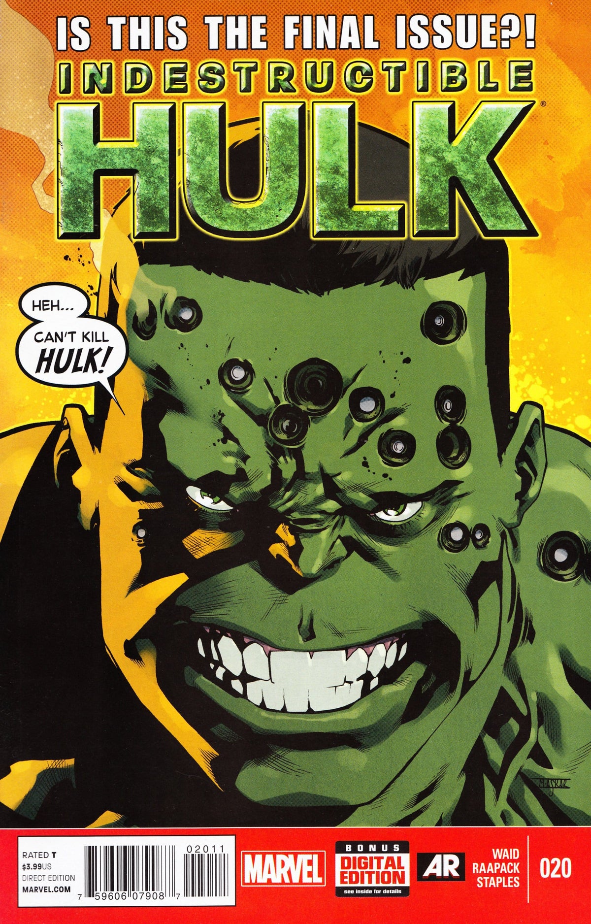 Marvel COMIC BOOK Indestructible Hulk #20 - CVR A (VF/NM)