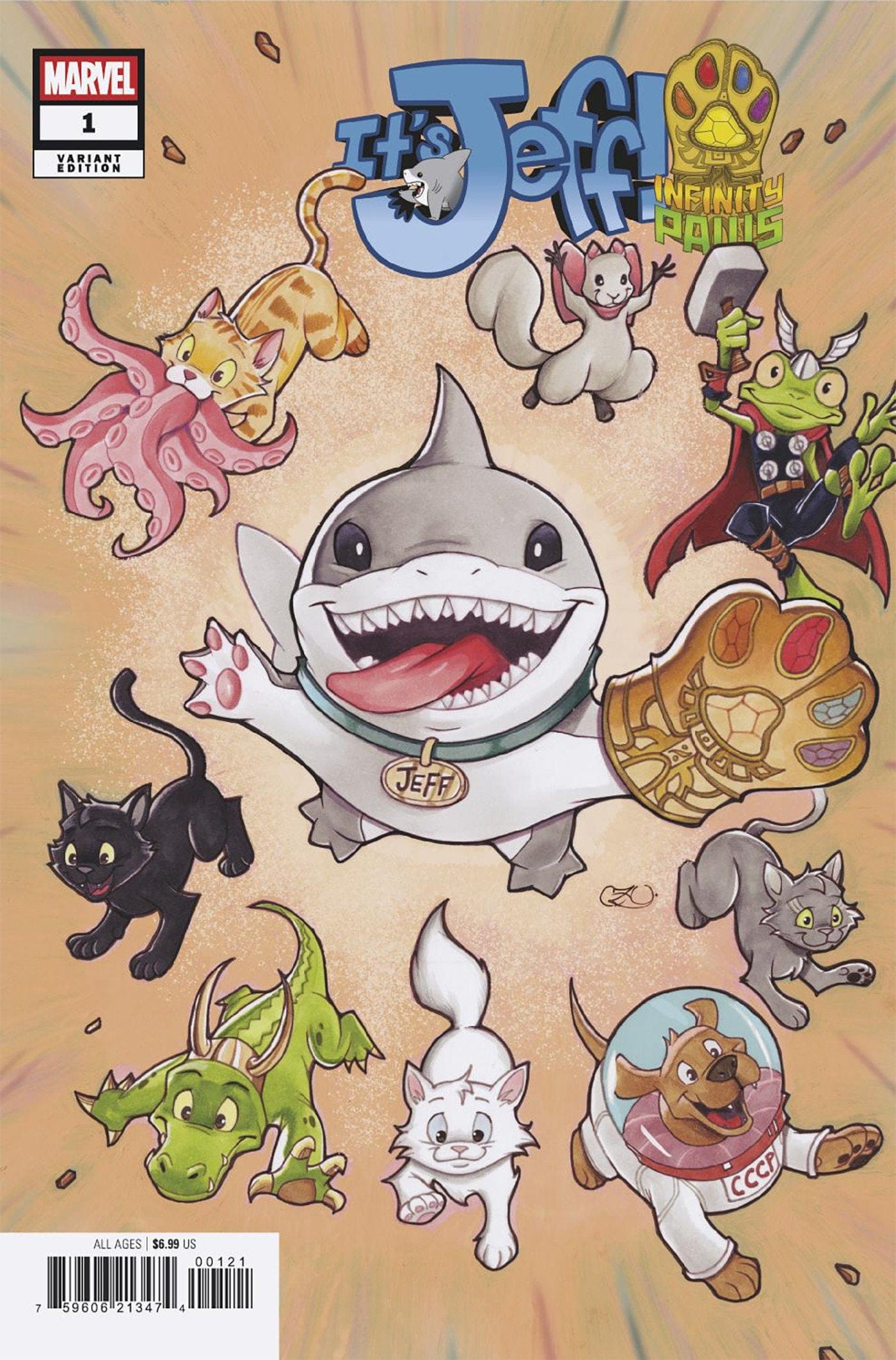 Marvel COMIC BOOK IT'S JEFF: INFINITY PAWS #1 CHRISSIE ZULLO VARIANT