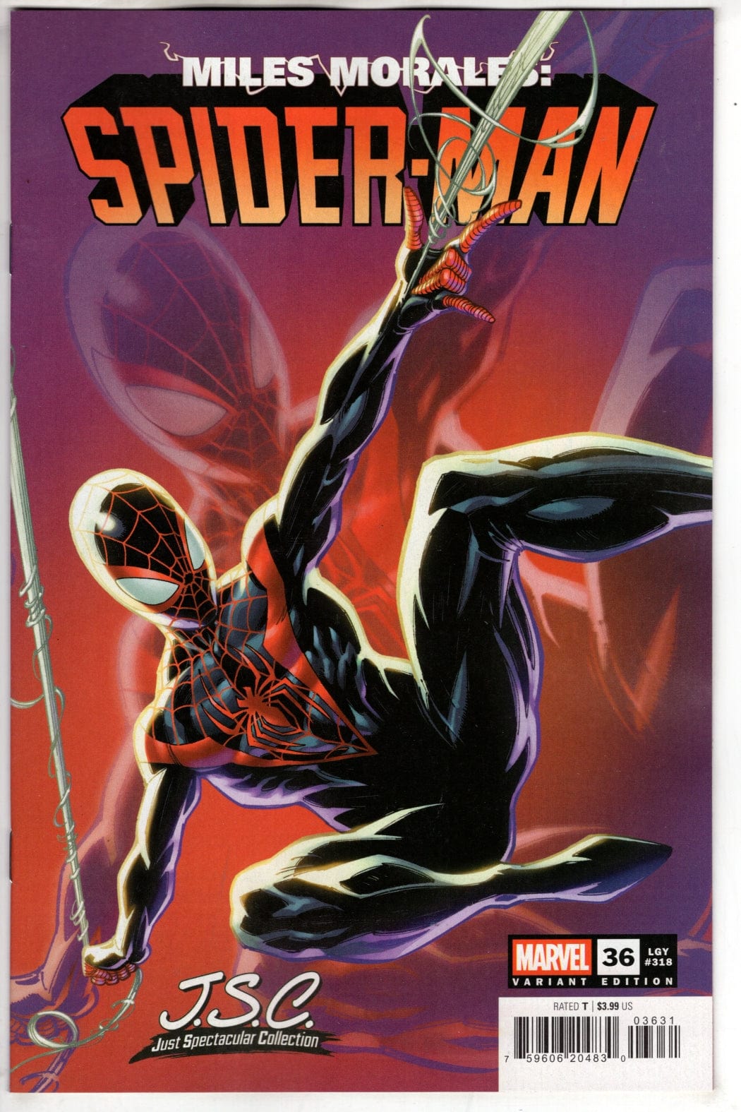 Marvel COMIC BOOK MILES MORALES: SPIDER-MAN #36 J. SCOTT CAMPBELL JUST SPECTACULAR COLLECTION VARIANT