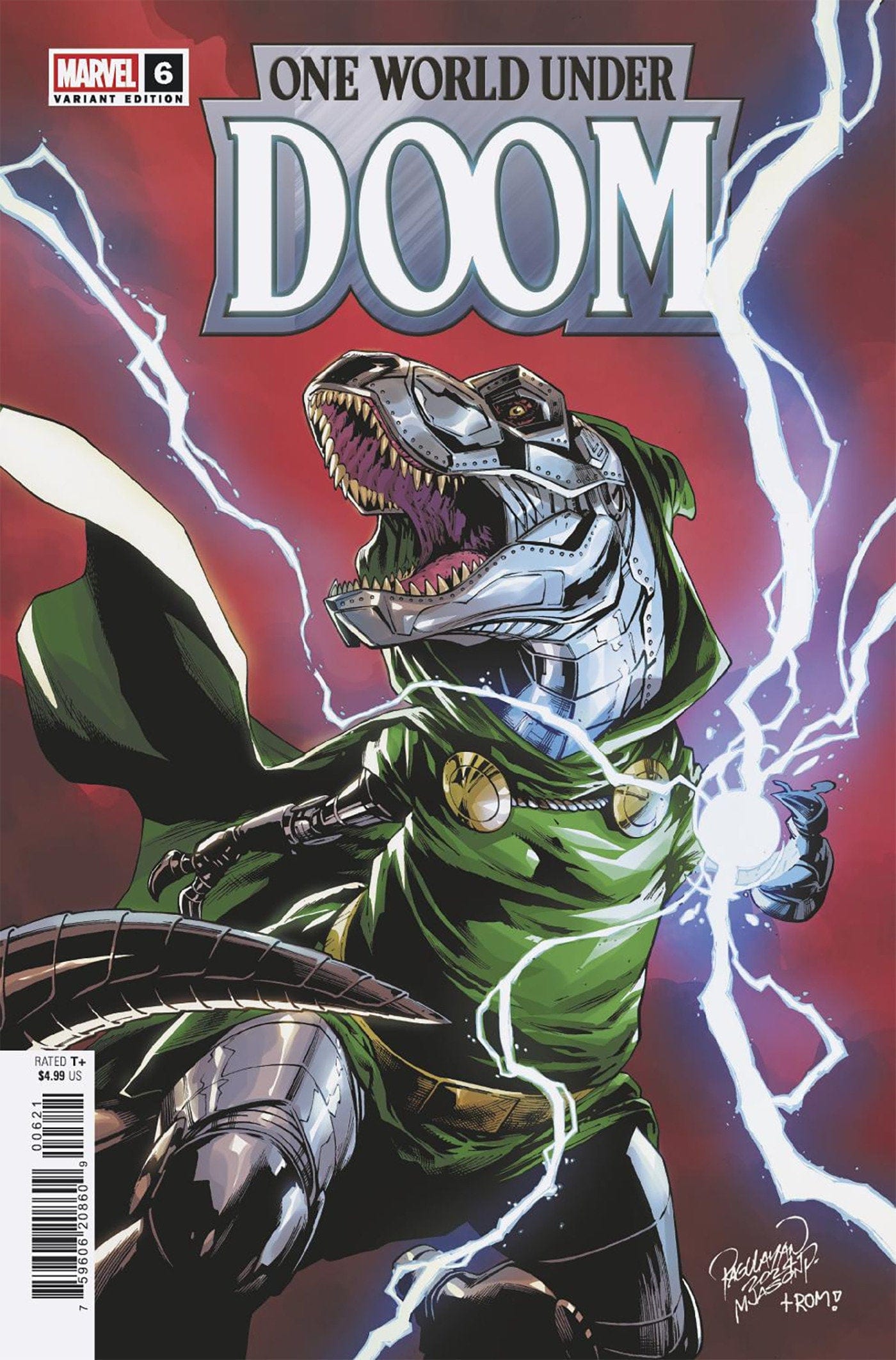 Marvel COMIC BOOK ONE WORLD UNDER DOOM #6 CARLO PAGULAYAN DOOMASAUR VARIANT