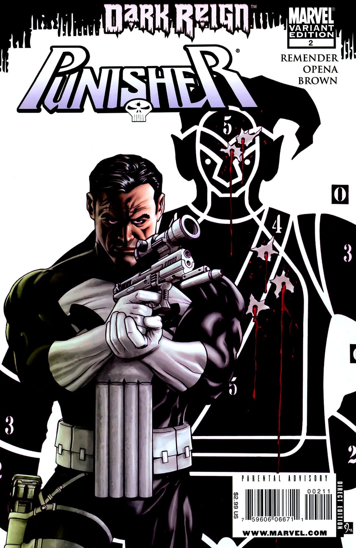 Marvel COMIC BOOK Punisher #2 CVR C Marvel 2009 FN