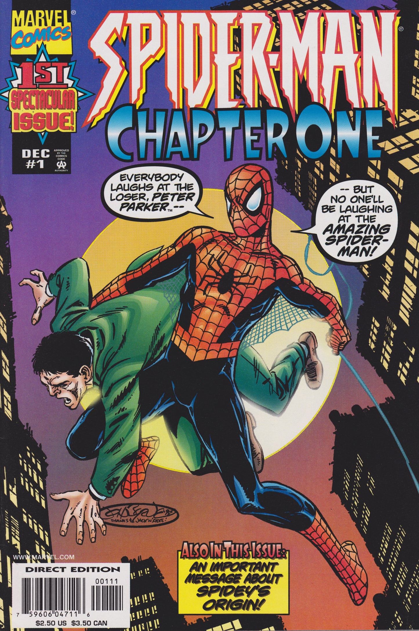 Marvel COMIC BOOK Spider-Man: Chapter One #1 (VF/NM)
