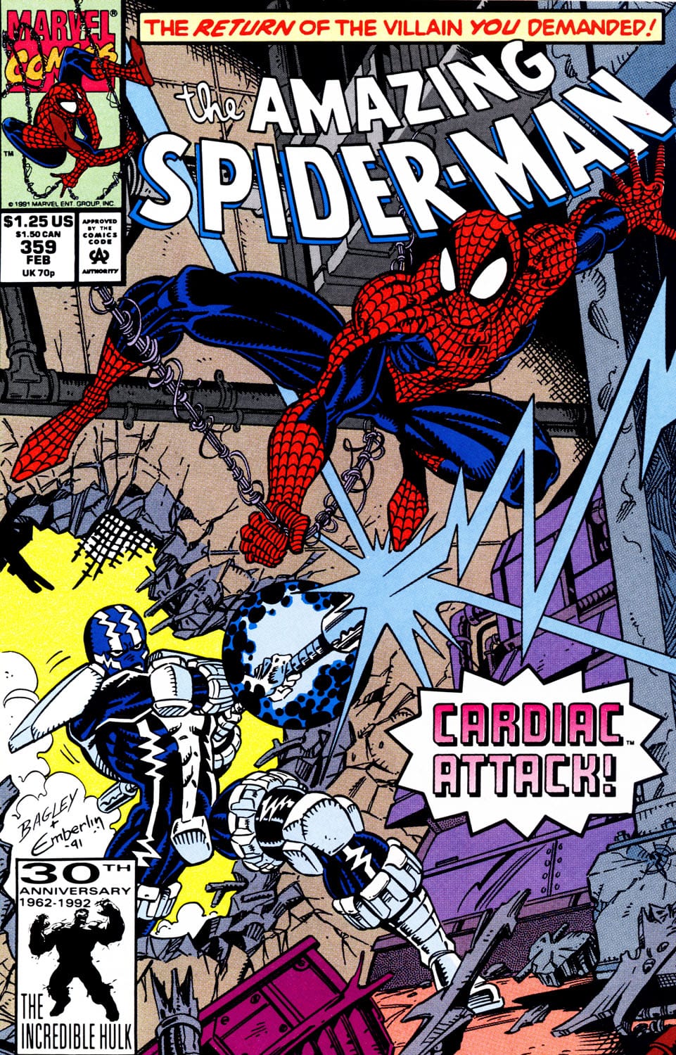 Marvel COMIC BOOK The Amazing Spider-Man #359 - CVR A (FN)