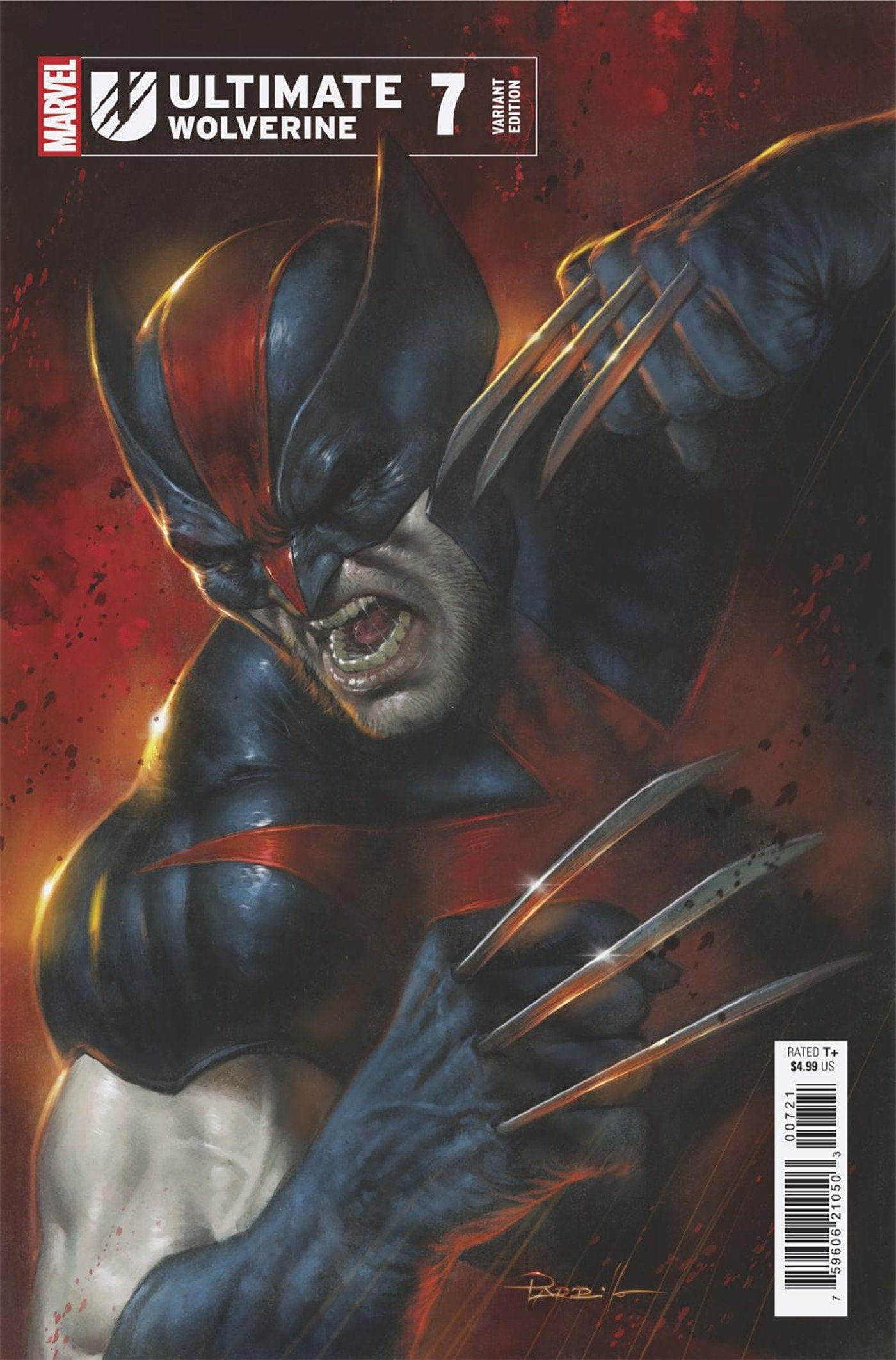 Marvel COMIC BOOK ULTIMATE WOLVERINE #7 LUCIO PARRILLO VARIANT