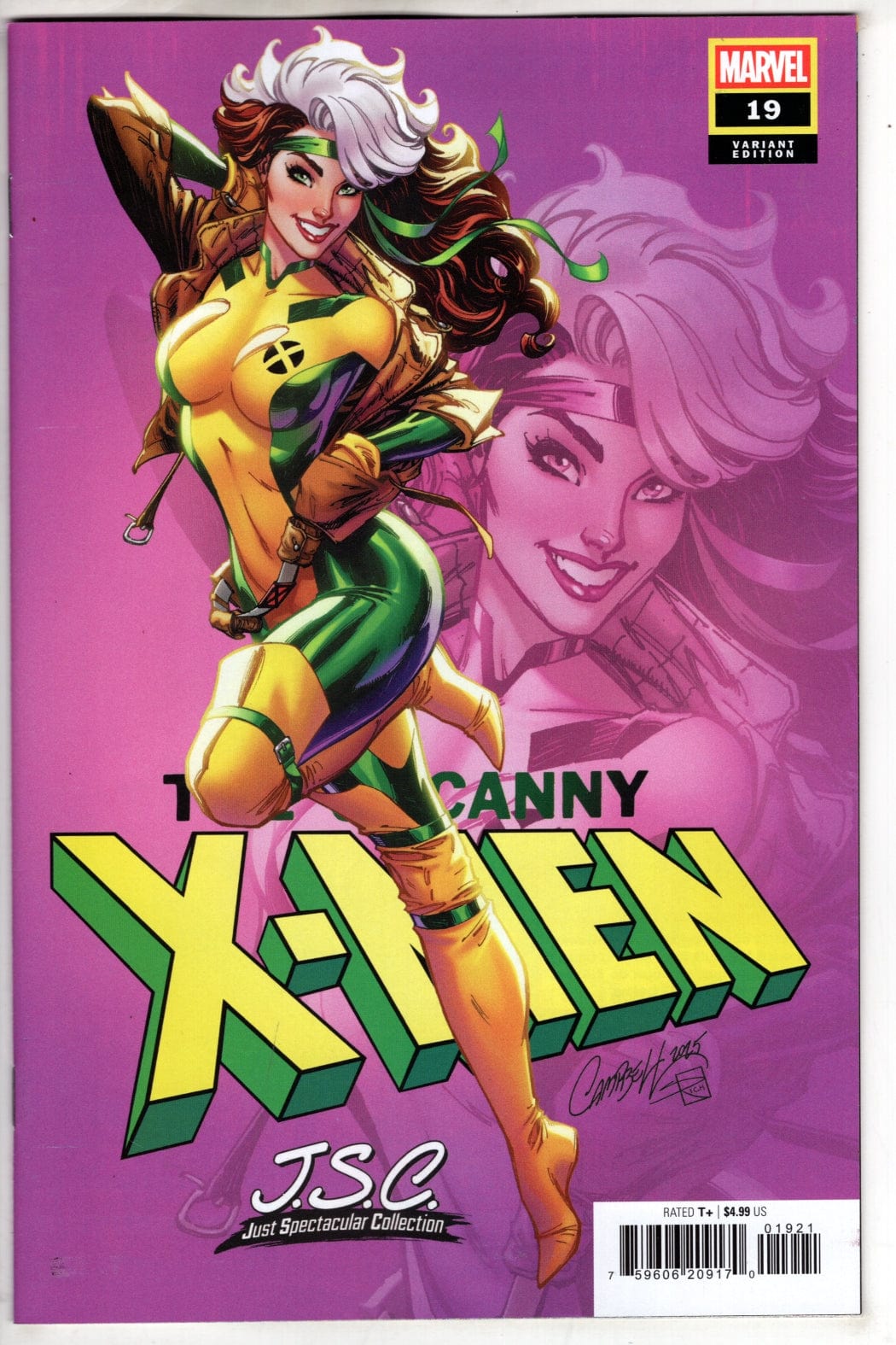 Marvel COMIC BOOK UNCANNY X-MEN #19 J. SCOTT CAMPBELL JUST SPECTACULAR COLLECTION VARIANT