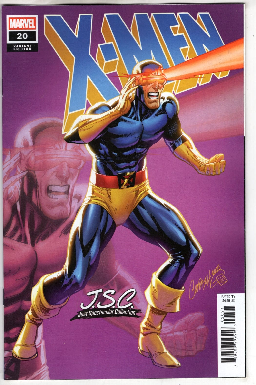 Marvel COMIC BOOK X-MEN #20 J. SCOTT CAMPBELL JUST SPECTACULAR COLLECTION VARIANT