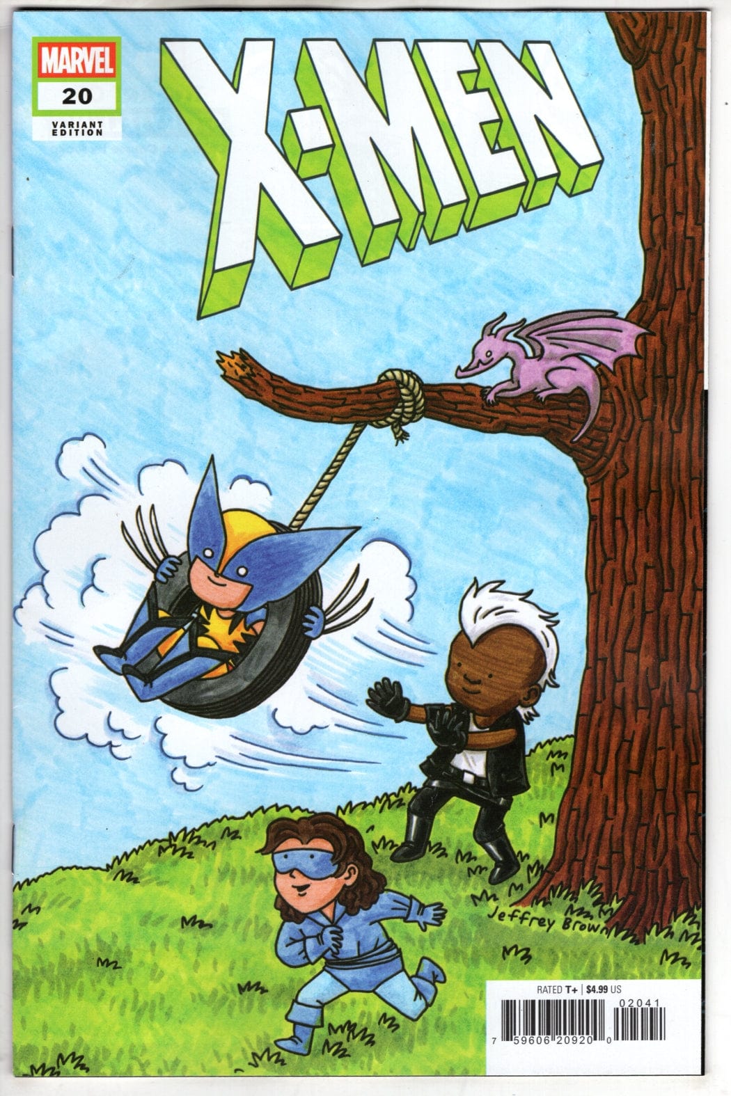 Marvel COMIC BOOK X-MEN #20 JEFFREY BROWN VARIANT