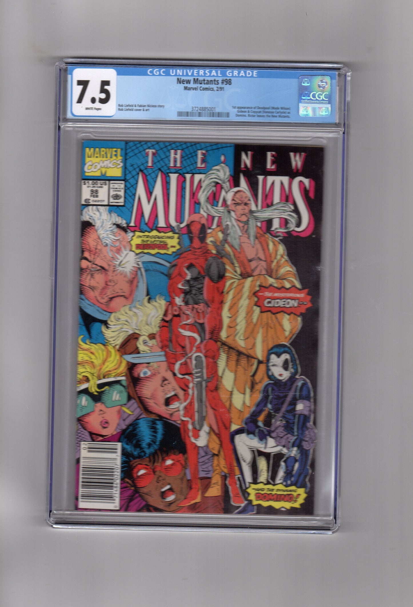 Marvel Comics CGC Comic NEW MUTANTS #98 CGC 7.5