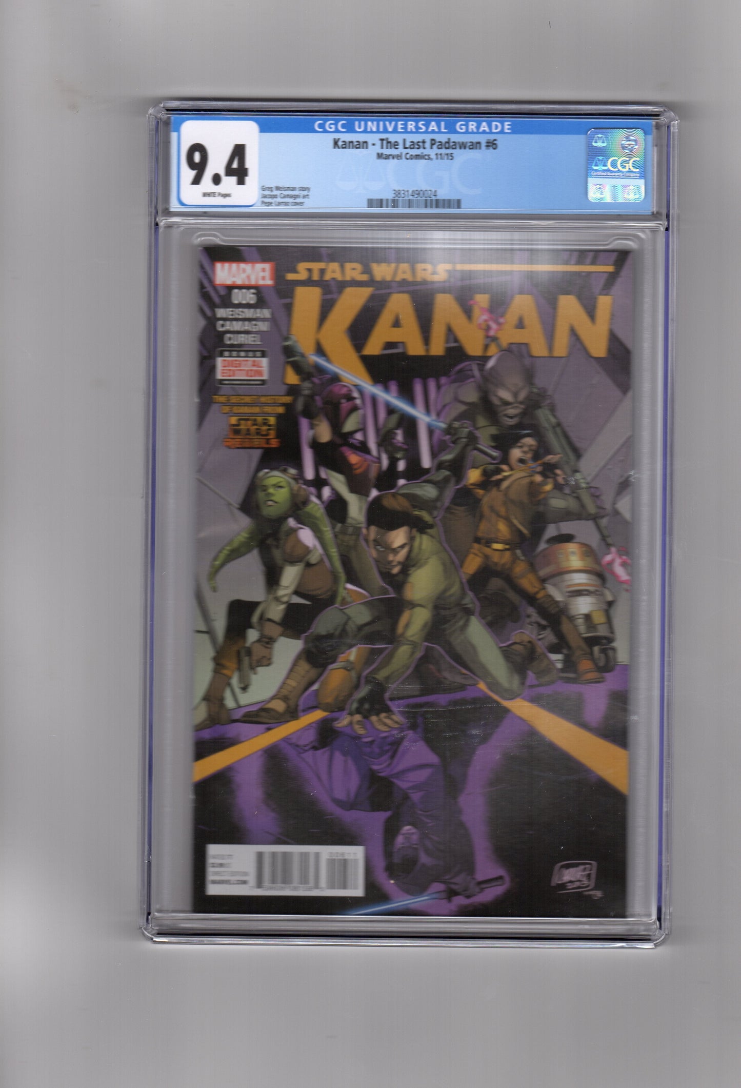 Marvel Comics CGC Comic STAR WARS KANAN LAST PADAWAN #6 CGC 9.4