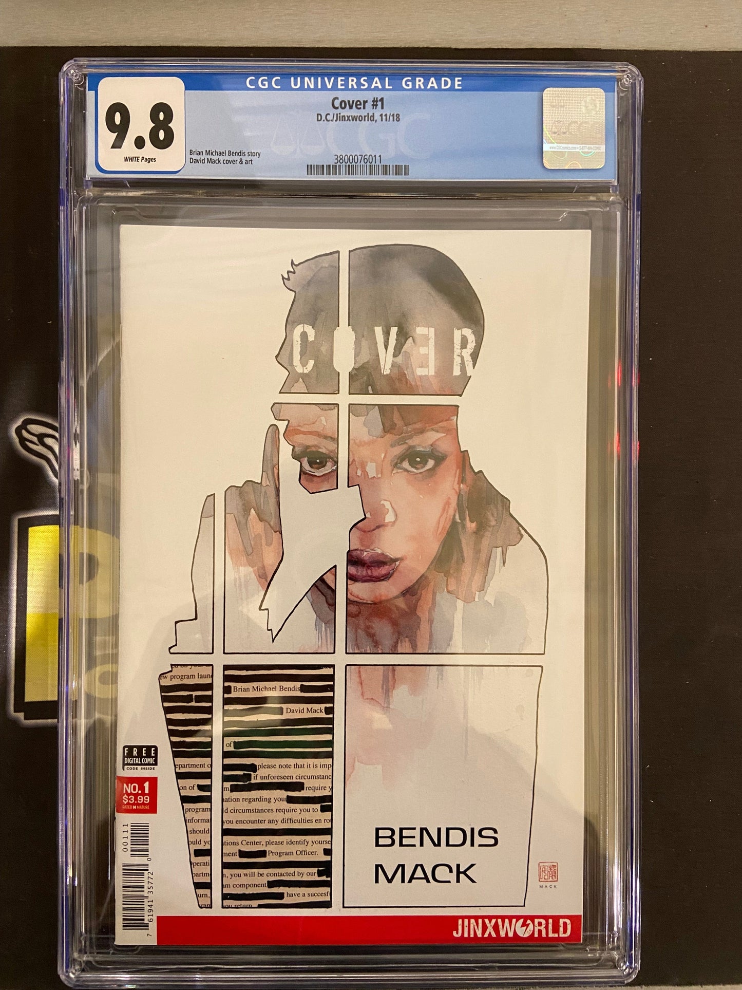 MARVEL COMICS CGC COVER #1 CGC 9.8