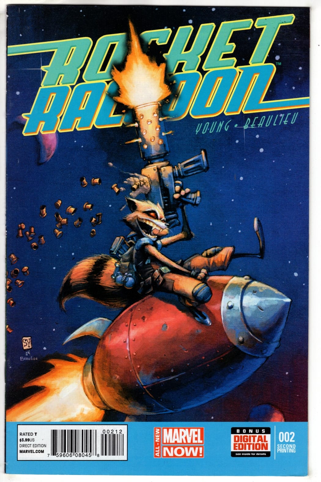MARVEL COMICS COMIC BOOK ROCKET RACCOON #2 2ND PTG YOUNG VAR (PP #1141)