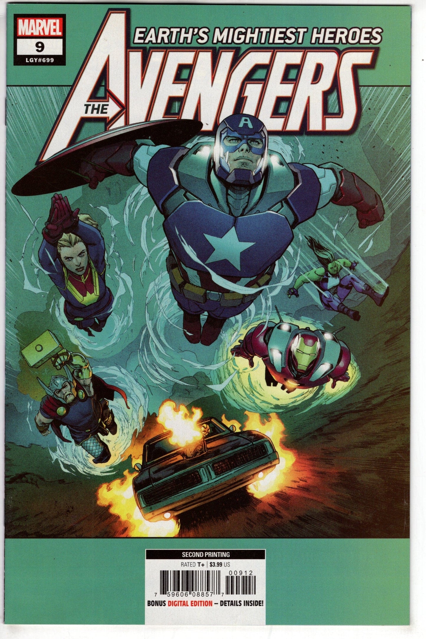 MARVEL COMICS marvel AVENGERS #9 2ND PTG MARQUEZ VAR