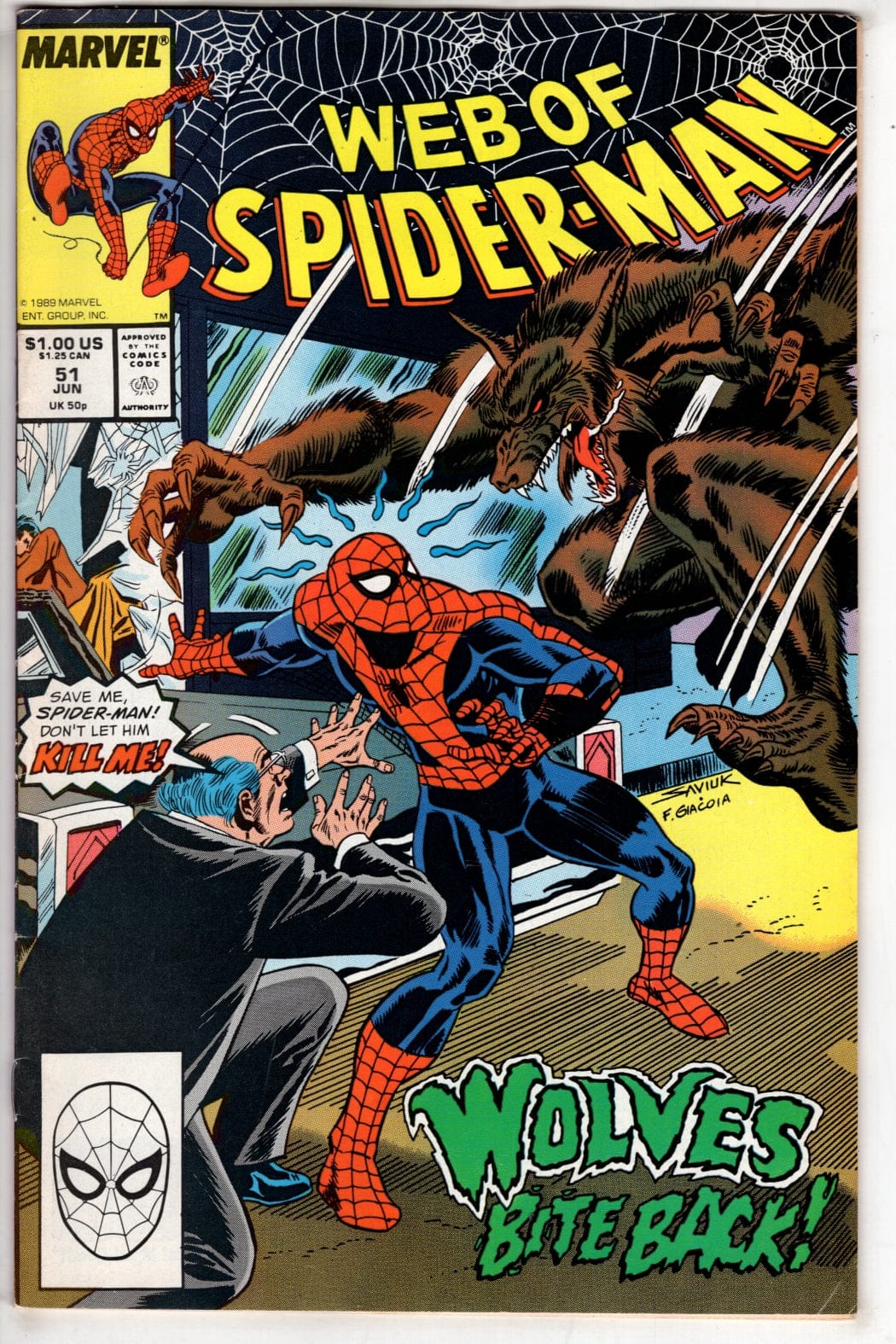 Marvel Comics Web of Spider-Man #51