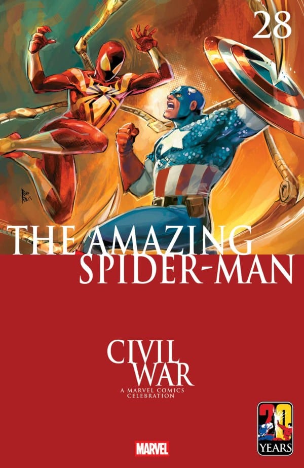 Marvel NEW LAST WEEK AMAZING SPIDER-MAN #28 ROD REIS CIVIL WAR CELEBRATION VARIANT (VF/NM)